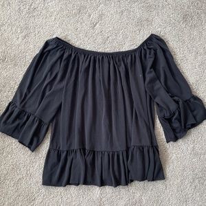 ...lavender field... Boho/Western Off-The-Shoulder Blouse